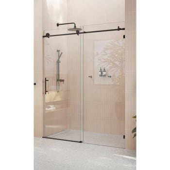 Image for Glass Warehouse Eclipse 64"x78" Frameless Glass Shower Doors Gw-Sld-64-Mb from HD Supply