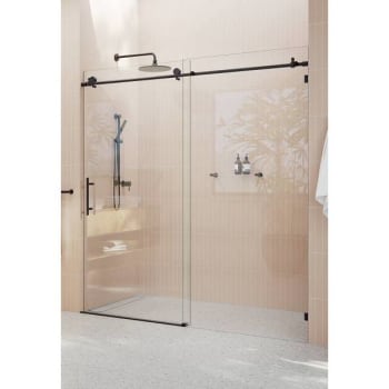 Image for Glass Warehouse Eclipse 68"x78" Frameless Glass Shower Doors Gw-Sld-68-Mb from HD Supply