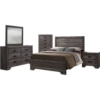 Image for Hanover Bramble Hill 5-Piece Bedroom Set, Queen-Size Bed Frame, Weathered Gray from HD Supply