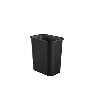 Suncast Commercial 3 Gallon Desk-Side Resin Trash Can - Black