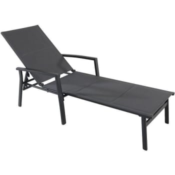 Image for Cape Soleil Santorini Aluminum Padded Sling Chaise Lounge Chair from HD Supply