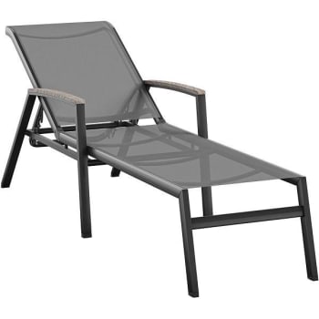 Image for Cape Soleil Santorini Aluminum Sling Chaise Lounge With Polywood Accent Arms from HD Supply