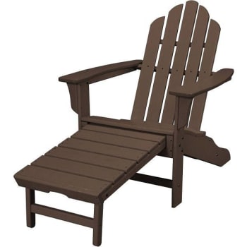 Image for Cape Soleil Verde Adirondack Chair With Attached Ottoman In Mahogany from HD Supply