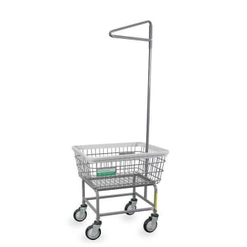 Image for R&B Wire Products® Antimicrobial Laundry Cart W/ Single Pole Rack from HD Supply