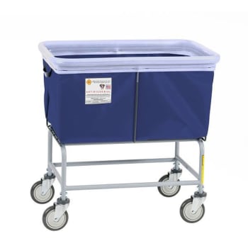 Image for R&B Wire Products® Antimicrobial Elevated Vinyl Bumper Truck 4 Bushel Navy from HD Supply