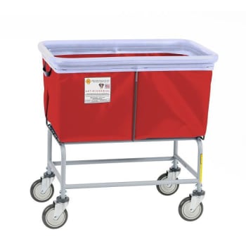 Image for R&B Wire Products® Antimicrobial Elevated Vinyl Bumper Truck 4 Bushel Red from HD Supply