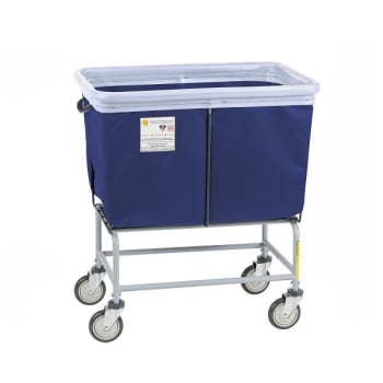 Image for R&B Wire Products® Antimicrobial Elevated Vinyl Bumper Truck 6 Bushel Navy from HD Supply