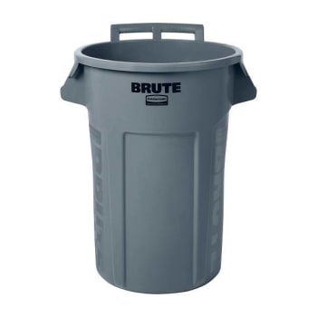 Image for Rubbermiad Commercial 44 Gal. Vented Wheeled Brute® Trash Can (Gray) from HD Supply
