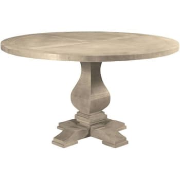 Image for Hanover Cimarron Mango Wood Pedestal Dining Table, Washed Wood, 54"d X 30"h from HD Supply