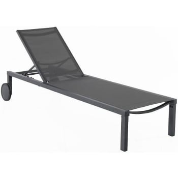 Image for Cape Soleil Santorini Aluminum Sling Chaise Lounge Chair With Wheels from HD Supply