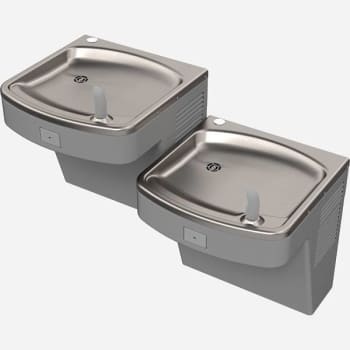 Murdock Wall Mnt ADA Bi-Lvl Cooler 8gph Gray Finish Flex Bubbler