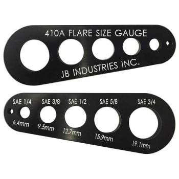 JB Industries Metal Flare Sizing Gauge