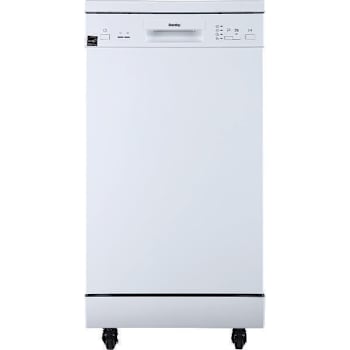 Danby 18 In. Wh Elec Portable Dshwshr W/ 4-Cycles W/ 8-Place Settings Capacity
