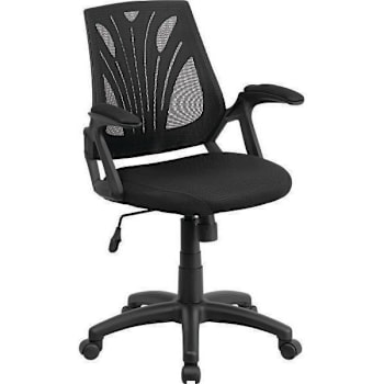 Carnegy Avenue Sam Mid-Back Mesh Office Chair Swivel & Ergonomic, Blk