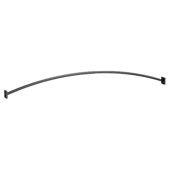 Image for Moen Triva Matte Black Adjustable Curved Shower Rod from HD Supply