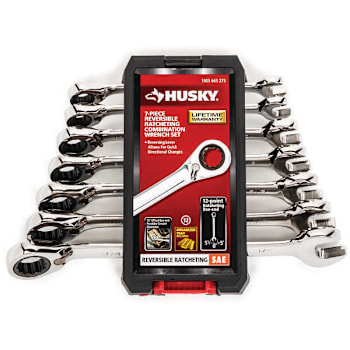 Husky Reversible Ratcheting SAE Combination Wrench Set