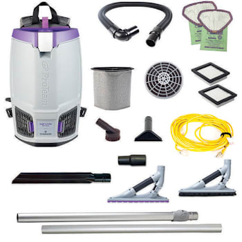 Image for ProTeam Gofit 6 Plus Comm Backpack 6 Qt. 120 V W/ Problade & Carpet Tool Kit from HD Supply