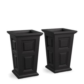 Image for Mayne Wyndham 24" Tall Planter, Black Package Of 2 from HD Supply