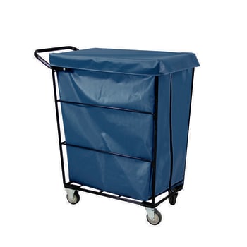 Image for Royal Basket Trucks Janitorial Linen Cart Navy Blue All Swivel from HD Supply