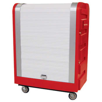 Image for Royal Basket Trucks Poly Truck Tambour Red All Swivel from HD Supply