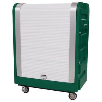 Image for Royal Basket Trucks Poly Truck Tambour Green All Swivel from HD Supply