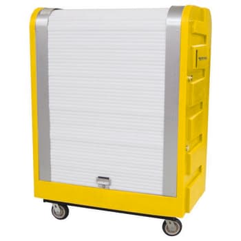 Image for Royal Basket Trucks Tambour Poly Truck 48cf Yellow Full Swivel from HD Supply