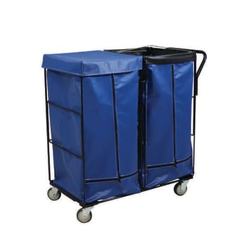 Image for Royal Basket Trucks Janitorial Linen Cart Blue 2 Comp All Swivel from HD Supply