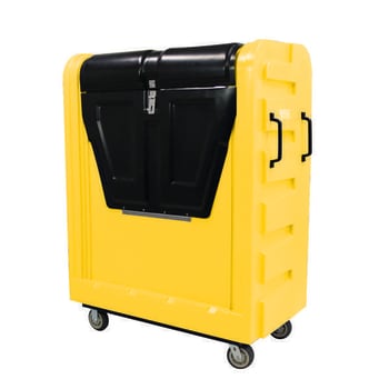 Image for Royal Basket Trucks Poly Truck Bulk Security Yellow 2 Regular/2 Swivel from HD Supply