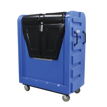 Image for Royal Basket Trucks Poly Truck Bulk Security Blue All Swivel from HD Supply