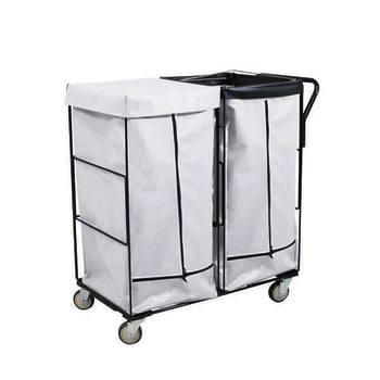 Image for Royal Basket Trucks Janitorial Linen Cart White 2 Comp 2 Regular-2 Swivel from HD Supply