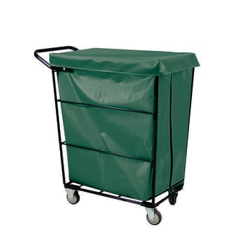 Royal Basket Trucks Janitorial Linen Cart Green All Swivel
