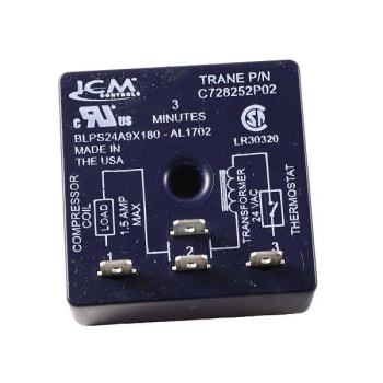 Image for Trane 24 Volt .5a 3 Minute Time Delay Relay from HD Supply