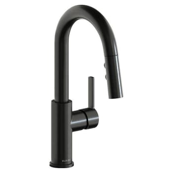 Elkay Avado Single Hole Bar Faucet Pull-Down Spray-Lever Handle Black Stainless