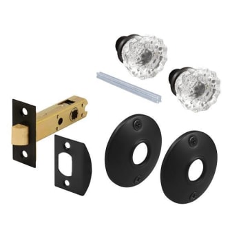 Image for Prime-Line® Passage Door Latch Set, Glass Knob With Latch Bolt, Matte Black from HD Supply