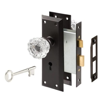 Image for Prime-Line® Mortise Keyed Lock Set With Glass Knob, 2" Outer Diameter, Bronze from HD Supply