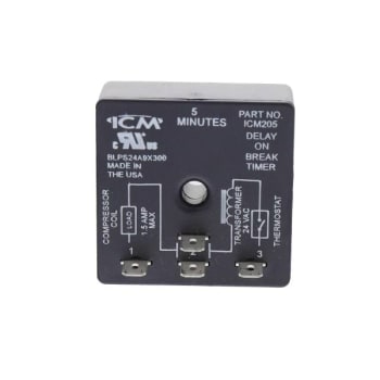 Image for Aaon 18-30 Vac Delay-On-Break Timer W/4 Terminals & 5 Min Fixed Time Delay Relay from HD Supply