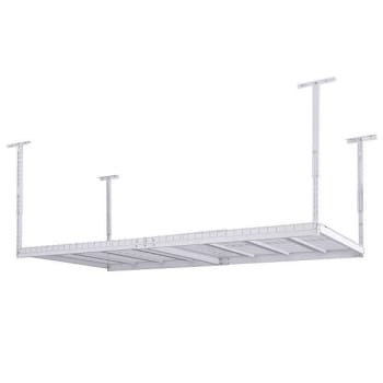 Image for Husky Adjustable Height Garage Overhead Ceiling Storage Rack White from HD Supply