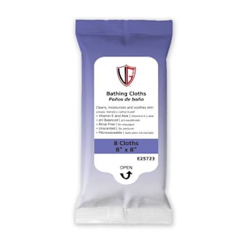 Vanguard Safety 8 Individual Cloths For A Full Body Cleaning Case Of 240