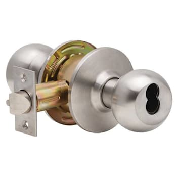 Dexter Grade 2 Entry/Office Cylindrical Lock, Sfic Prep Less Core, Satin Ss