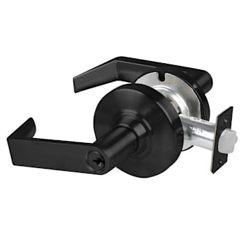Image for Schlage Grade 2 Entrance Lock With Select Vandlgard, Rhodes Lever, Matte Black from HD Supply