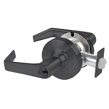 Image for Schlage Grade 2 Entrance Lock With Select Vandlgard, Saturn Lever, Matte Black from HD Supply