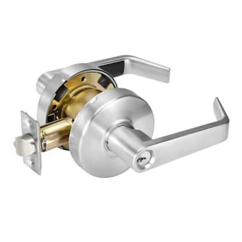 Image for Yale Grade 2 Storeroom/Closet Cylindrical Lock, Augusta Lever Satin Chrome from HD Supply