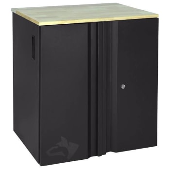 Image for Husky Heavy Duty Welded 20-Gauge Steel 2-Door Garage Base Cabinet Black from HD Supply