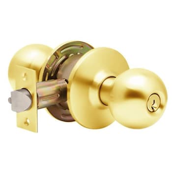 Dexter Grade 2 Storeroom Cylindrical Lock, Conventional Cylinder, Bright Brass