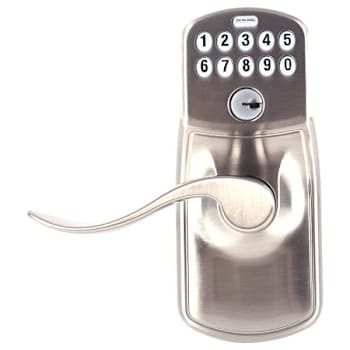 Image for Schlage Grade 2 Keypad Entry With Auto Lock, Accent Lever, Satin Nickel from HD Supply