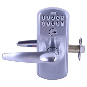 Image for Schlage Grade 2 Keypad Entry With Auto Lock, Jazz Lever, Satin Chrome from HD Supply