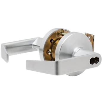 Image for Falcon Grade 1 Push-Turnbutton Entrance Cylindrical Lock, Dane, Satin Chrome from HD Supply