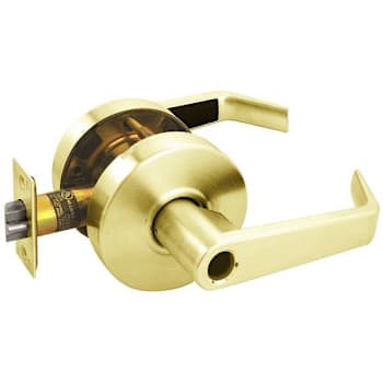 Image for Arrow Grade 2 Turn-Pushbutton Entrance Cylindrical Lock, Sierra, Bright Brass from HD Supply