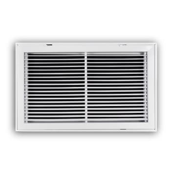 Image for Truaire 24" X 14" White Steel Fixed Bar Type Return Air Filter Grille from HD Supply