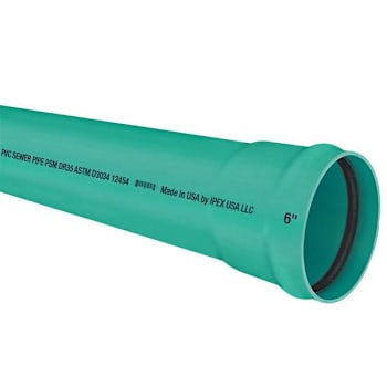Ipex 6x14' PVC Gravity Sewer Pipe Sdr35 Gasket Joint